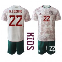 Dječji Nogometni Dres Meksiko Hirving Lozano #22 Gostujuci SP 2022 Kratak Rukav (+ Kratke hlače)
